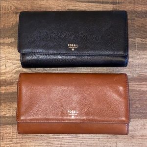 Fossil Wallets | SET OF TWO | Black & Brown